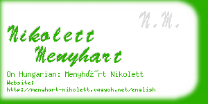 nikolett menyhart business card